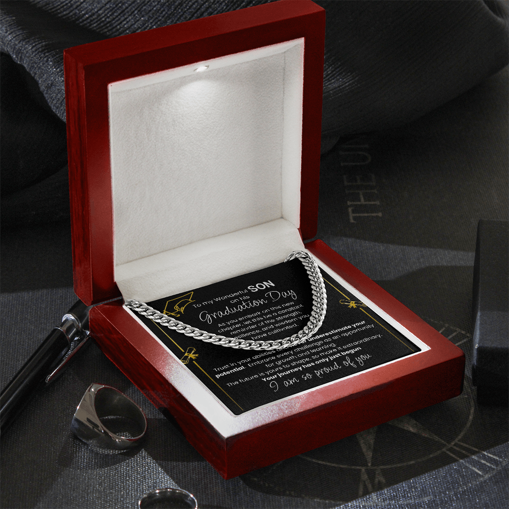 Graduation Gift For A Wonderful Son - Cuban Link Chain