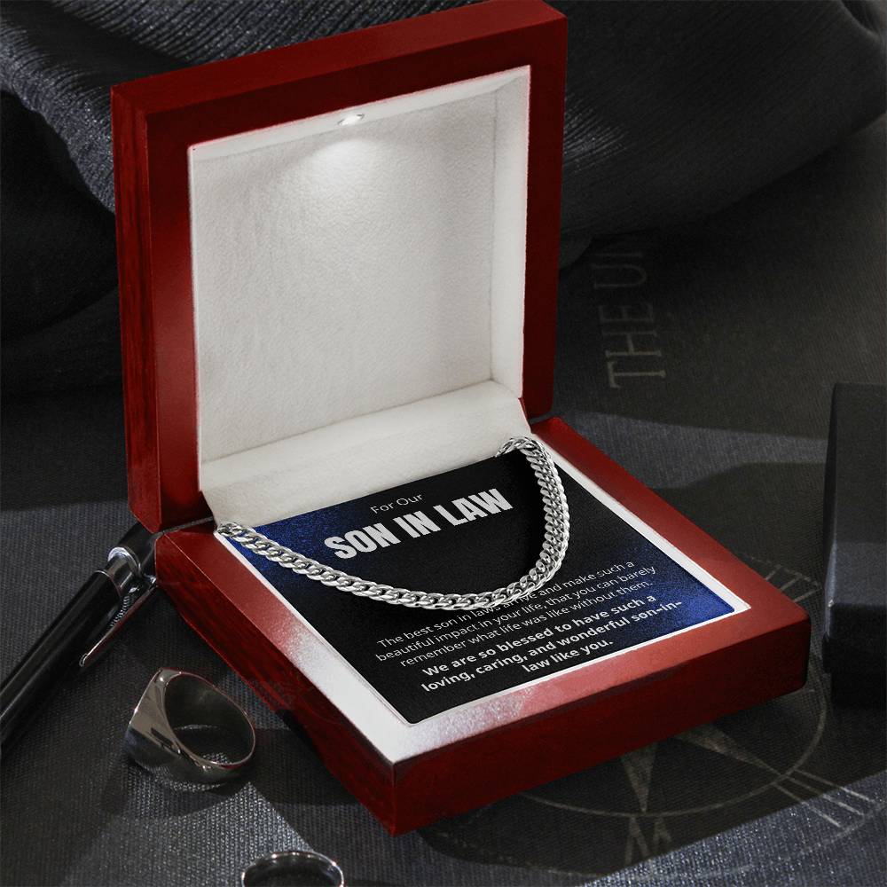 Son In Law Gift, Meaningful Cuban Link Chai, Ideal Wedding Gift!