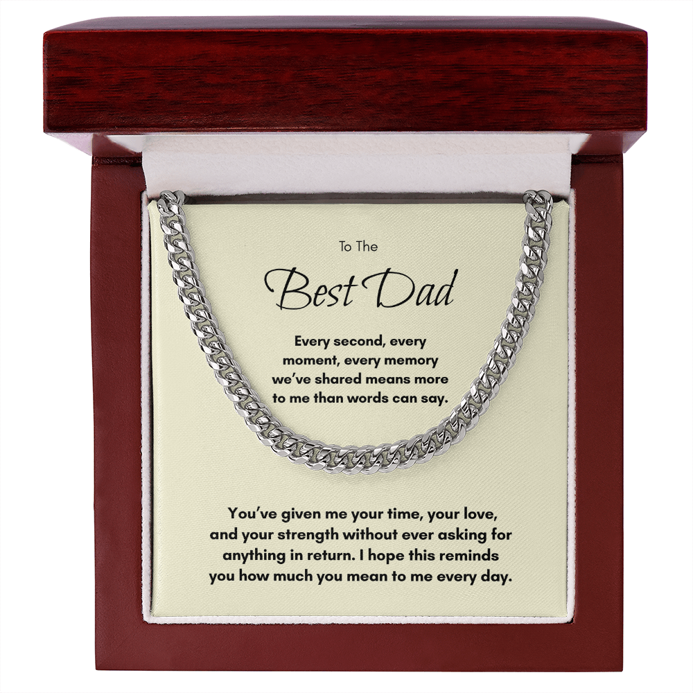 Cuban Link Chain Necklace for Dad – Meaningful Father Gift from Son or Daughter