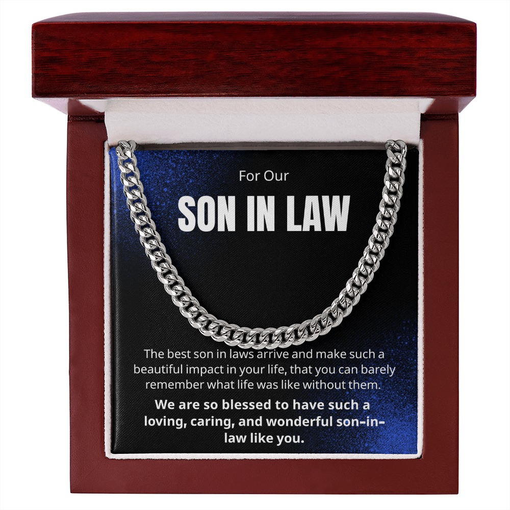 Son In Law Gift, Meaningful Cuban Link Chai, Ideal Wedding Gift!