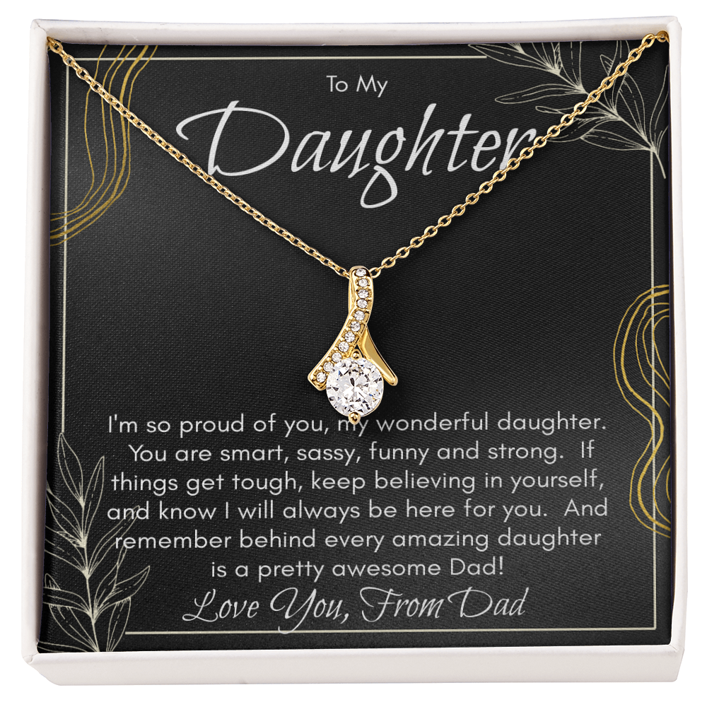 Necklace For A Wonderful Daughter From An Awesome Dad