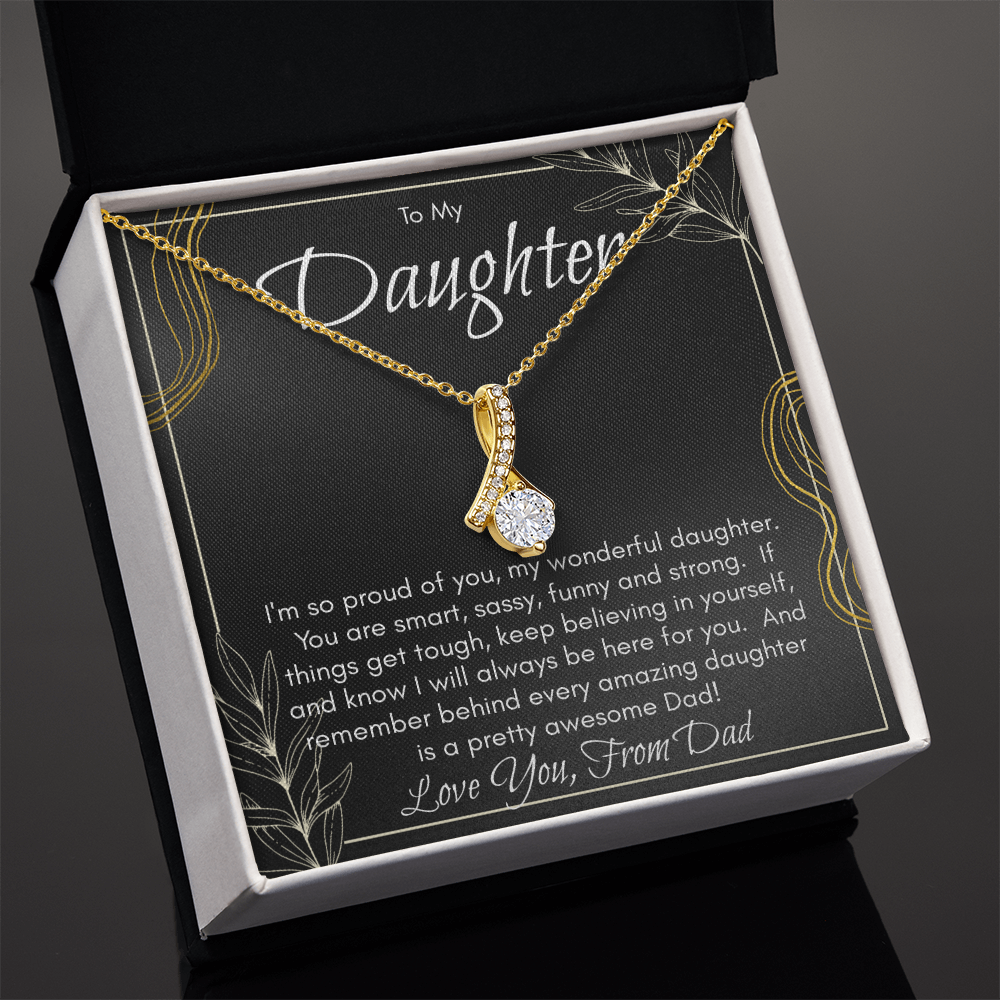 Necklace For A Wonderful Daughter From An Awesome Dad