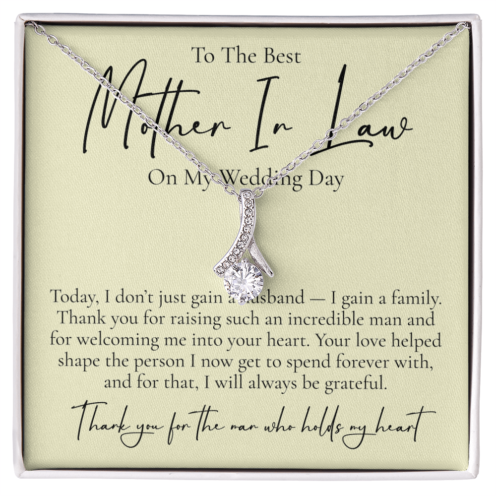 Necklace For Your Mother In Law, On Your Wedding Day