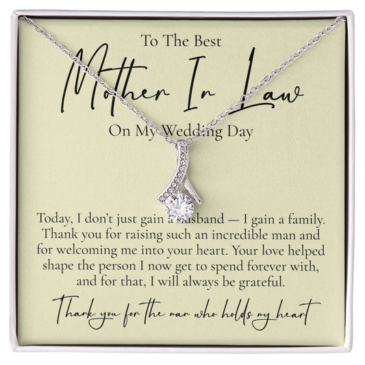 Necklace For Your Mother In Law, On Your Wedding Day