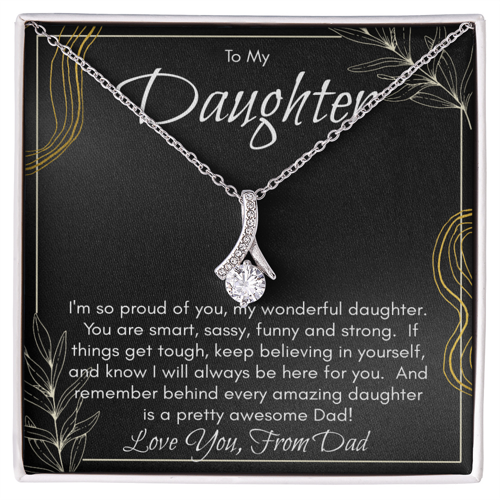 Necklace For A Wonderful Daughter From An Awesome Dad