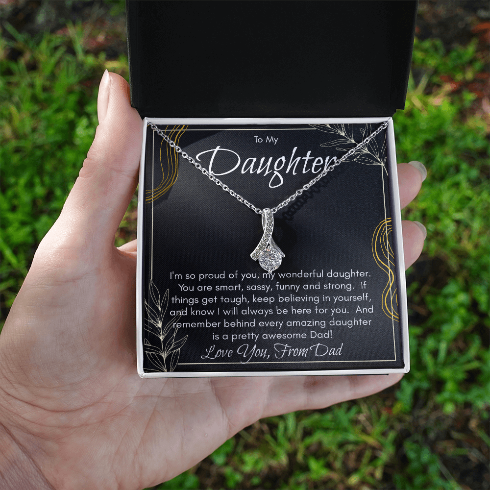 Necklace For A Wonderful Daughter From An Awesome Dad