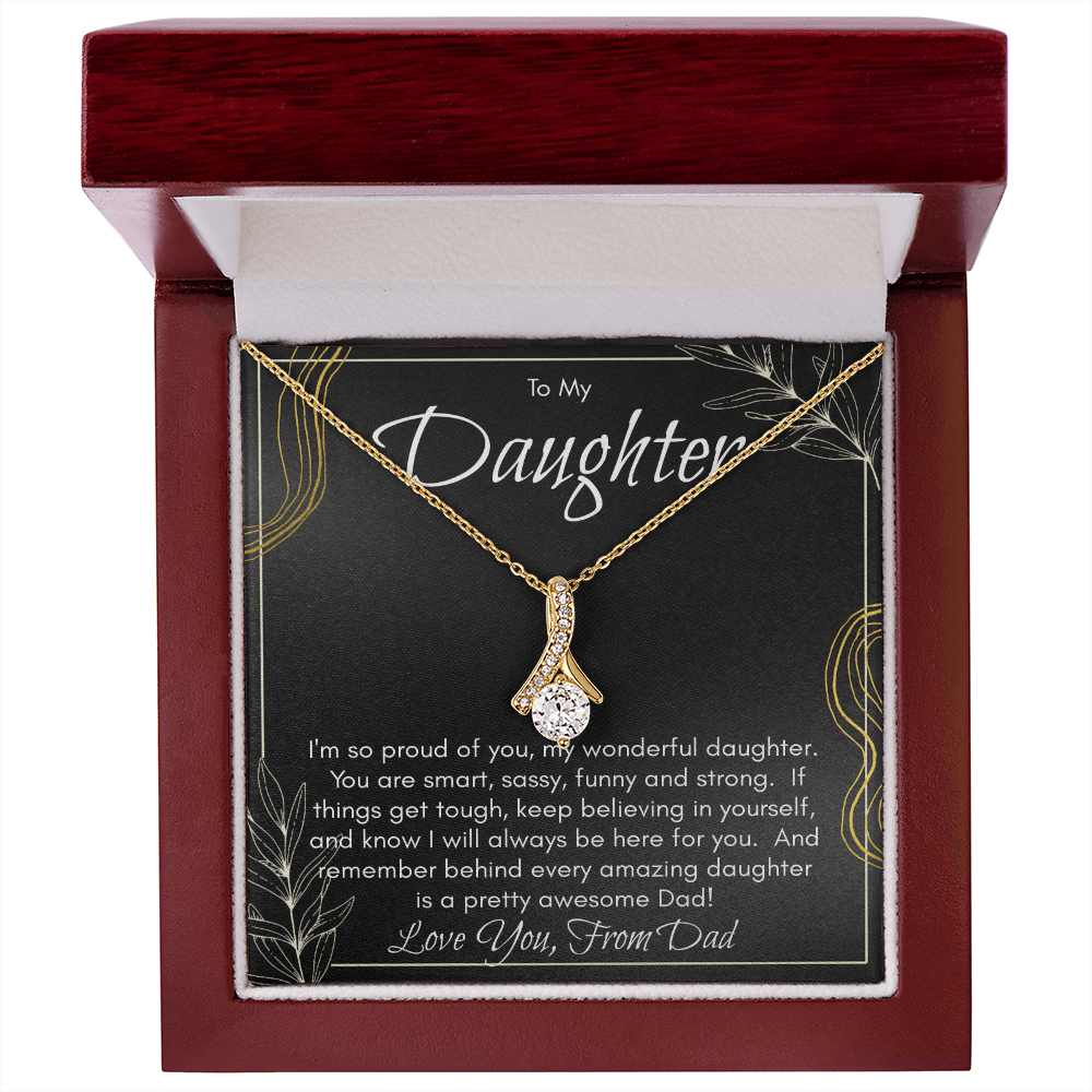 Necklace For A Wonderful Daughter From An Awesome Dad