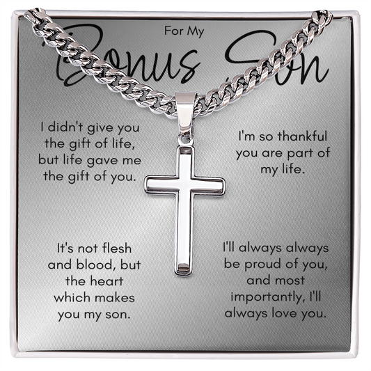 Gift For Bonus Son, Personalized Necklace