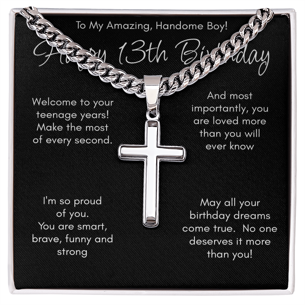 13th Birthday Gift Necklace For Boy