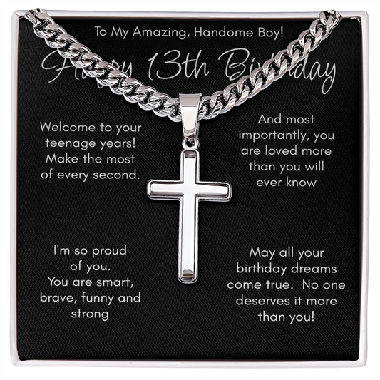 13th Birthday Gift Necklace For Boy