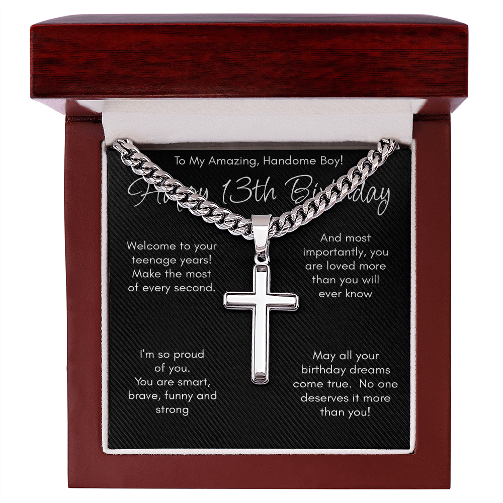 13th Birthday Gift Necklace For Boy
