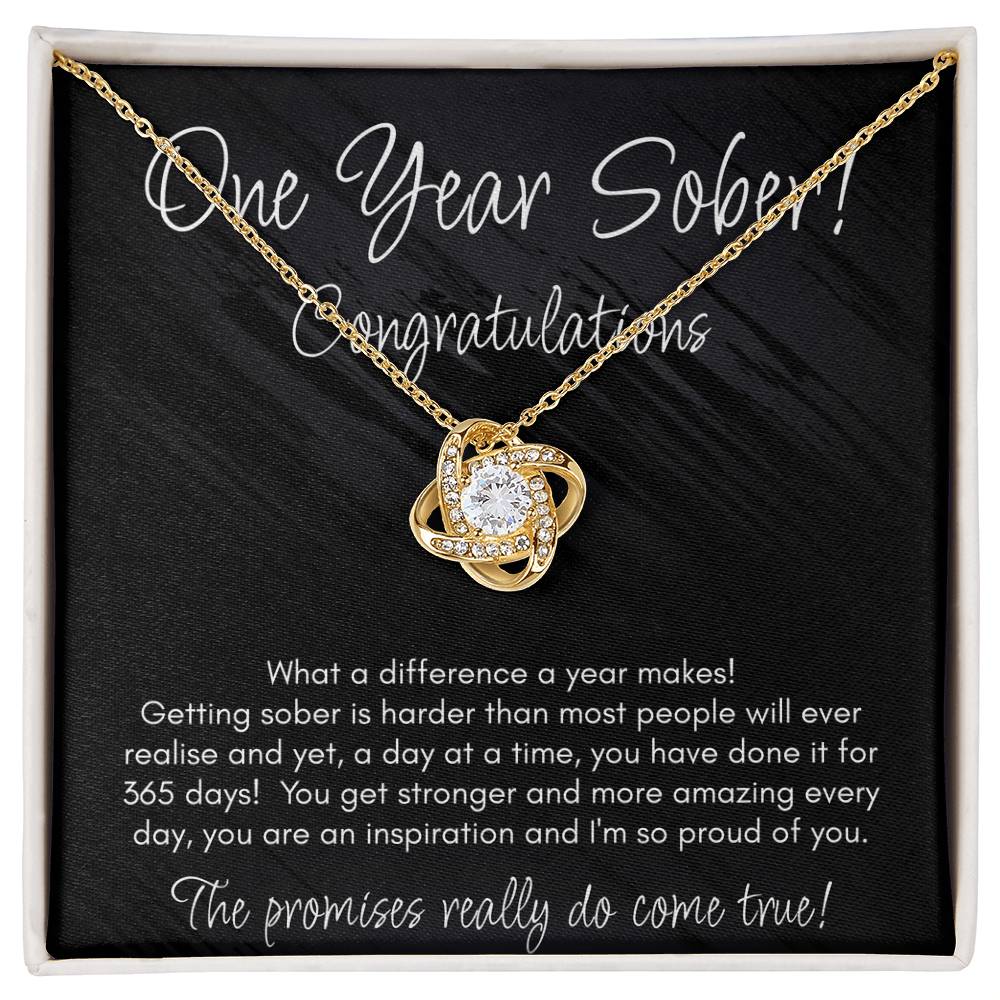 One Year Sober Necklace – A Meaningful Recovery Gift For Her