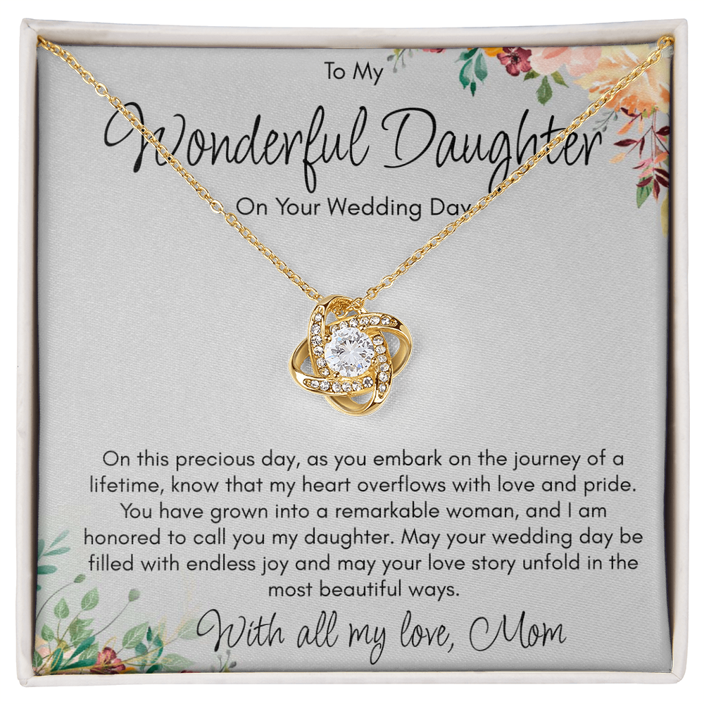 Necklace For Daughter On Her Wedding Day, Love Mom