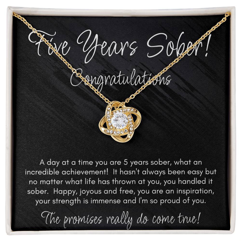 5 Years Sober Necklace – A Beautiful Recovery Milestone Gift