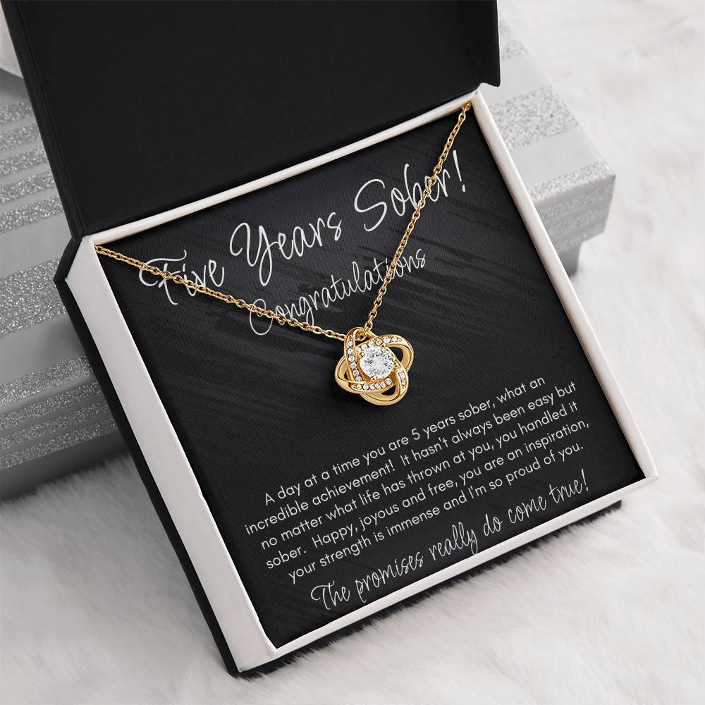 5 Years Sober Necklace – A Beautiful Recovery Milestone Gift