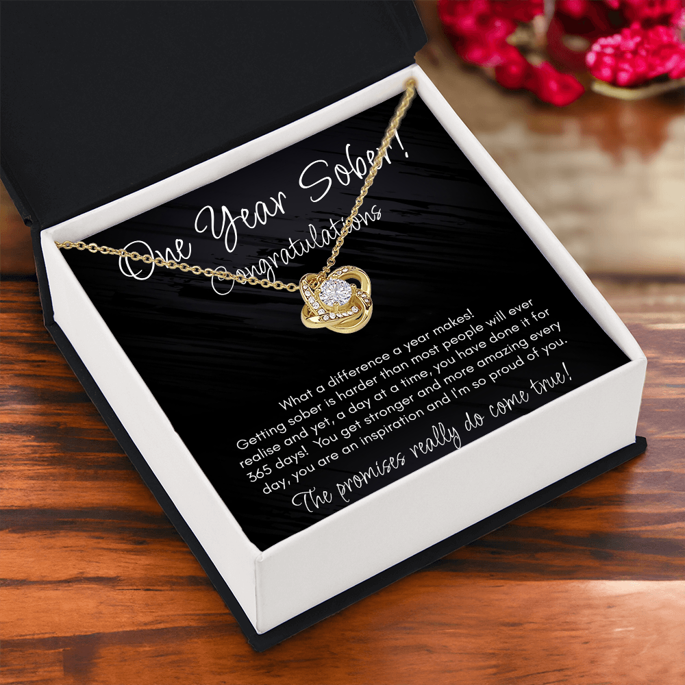 One Year Sober Necklace – A Meaningful Recovery Gift For Her