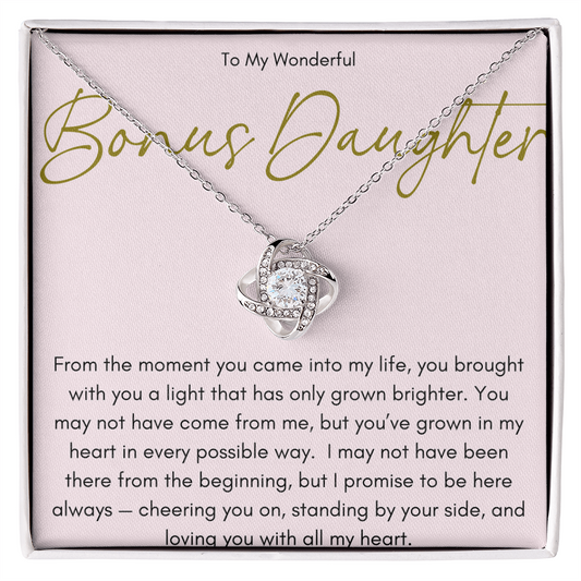 Necklace For A Wonderful Bonus Daughter