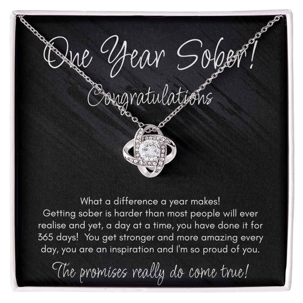 One Year Sober Necklace – A Meaningful Recovery Gift For Her