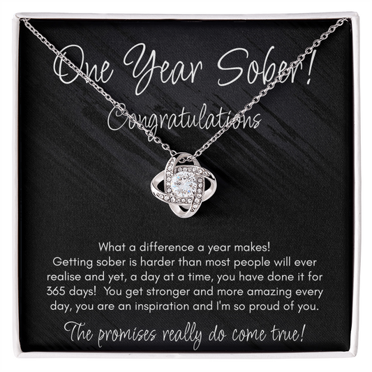 One Year Sober Necklace – A Meaningful Recovery Gift For Her