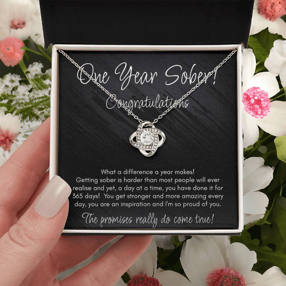One Year Sober Necklace – A Meaningful Recovery Gift For Her