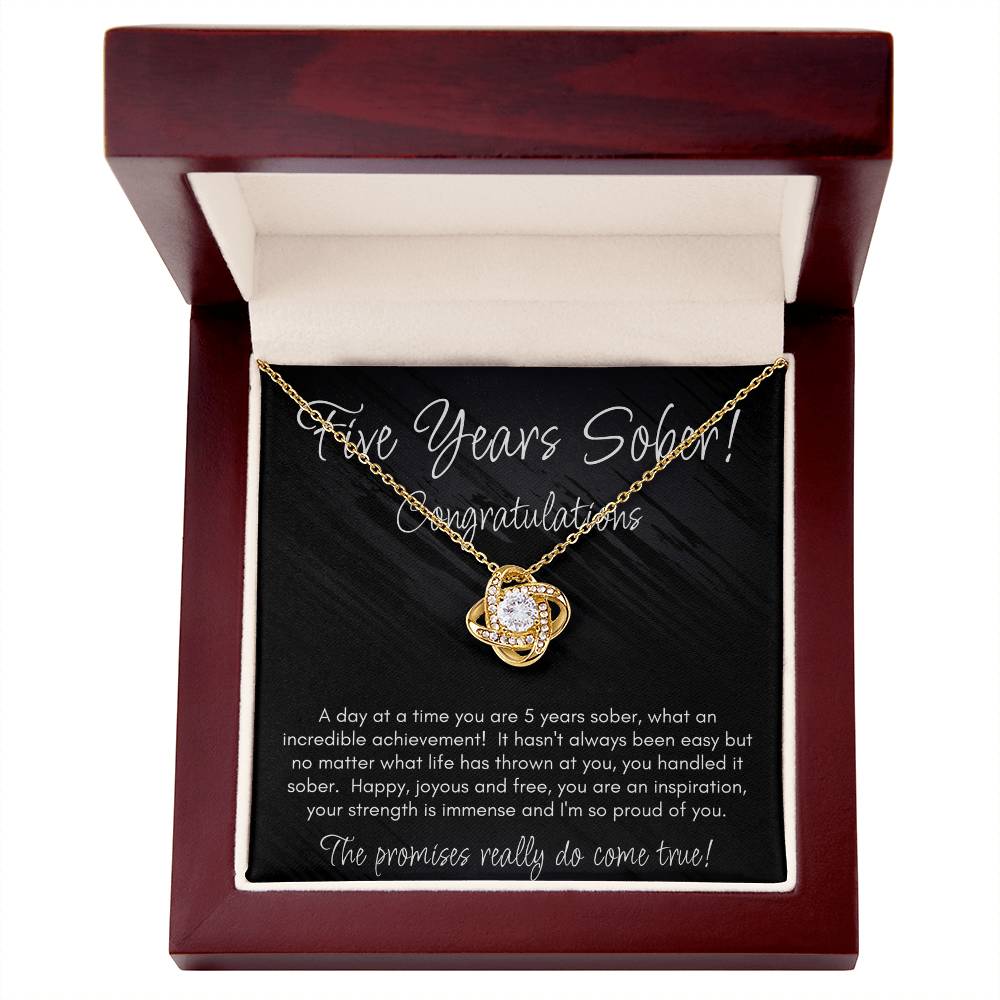 5 Years Sober Necklace – A Beautiful Recovery Milestone Gift