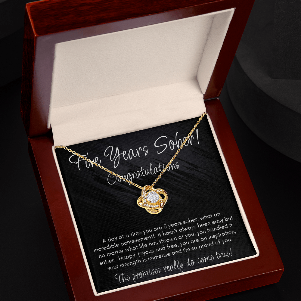 5 Years Sober Necklace – A Beautiful Recovery Milestone Gift