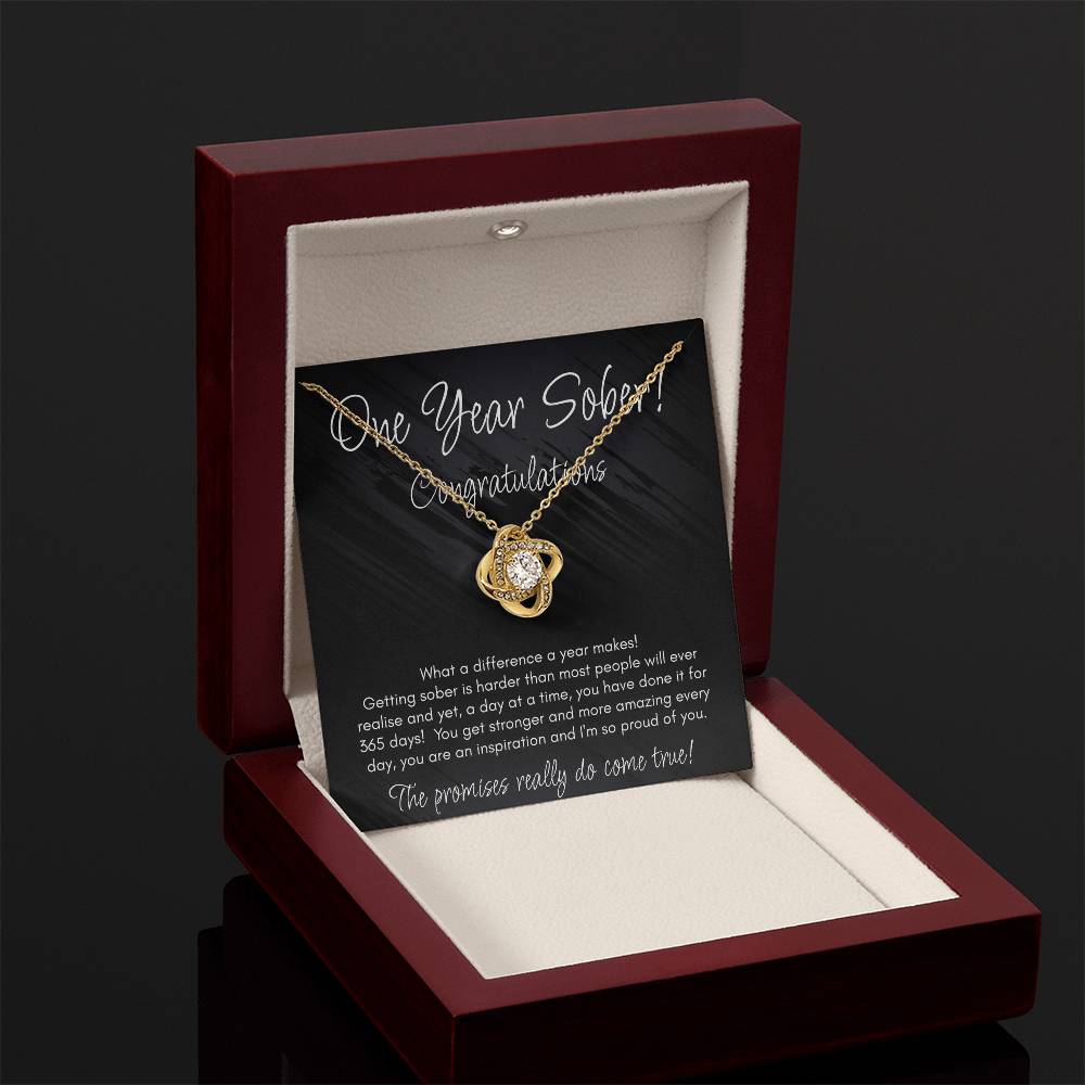 One Year Sober Necklace – A Meaningful Recovery Gift For Her