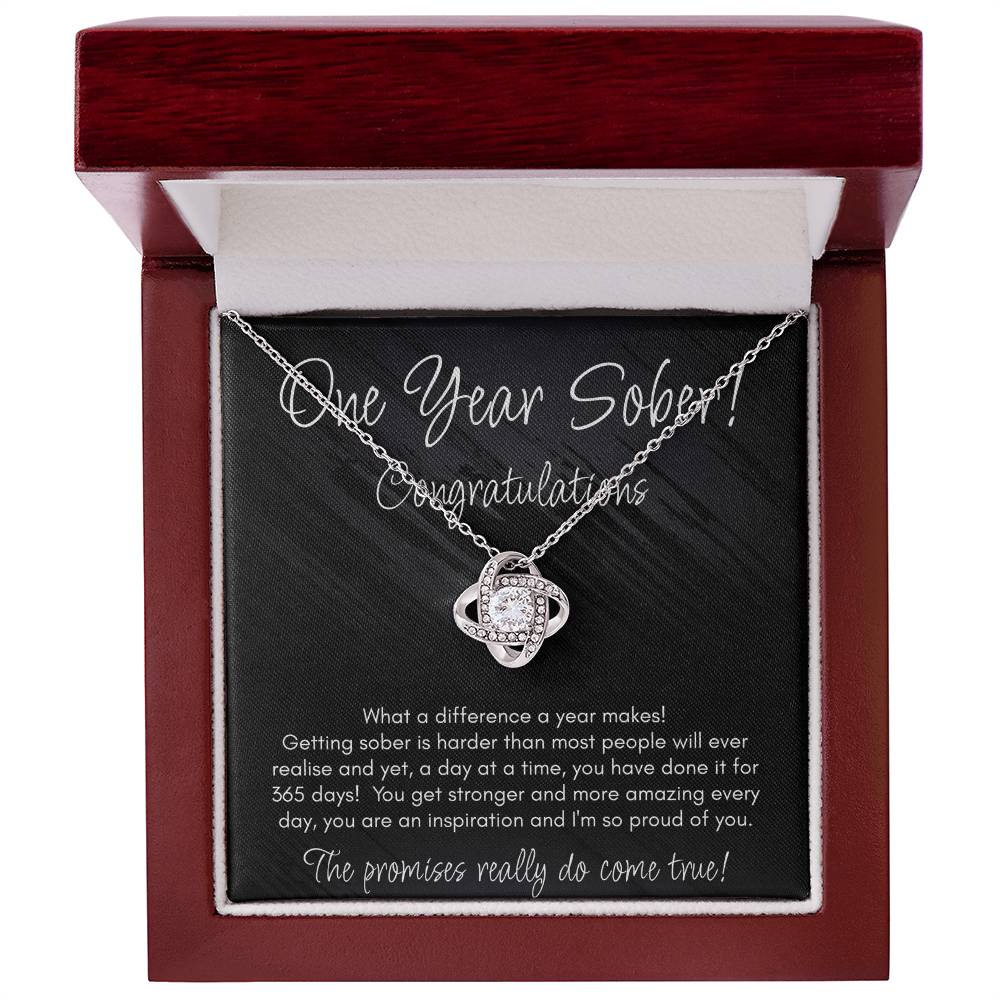 One Year Sober Necklace – A Meaningful Recovery Gift For Her