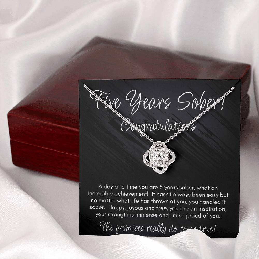 5 Years Sober Necklace – A Beautiful Recovery Milestone Gift
