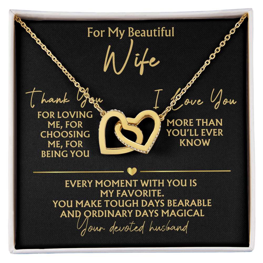 Romantic Necklace For Wife - Thank You, I Love You