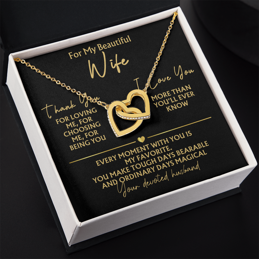 Romantic Necklace For Wife - Thank You, I Love You