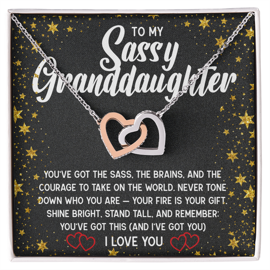 To My Sassy Granddaughter Necklace – A Gift of Love, Confidence & Attitude