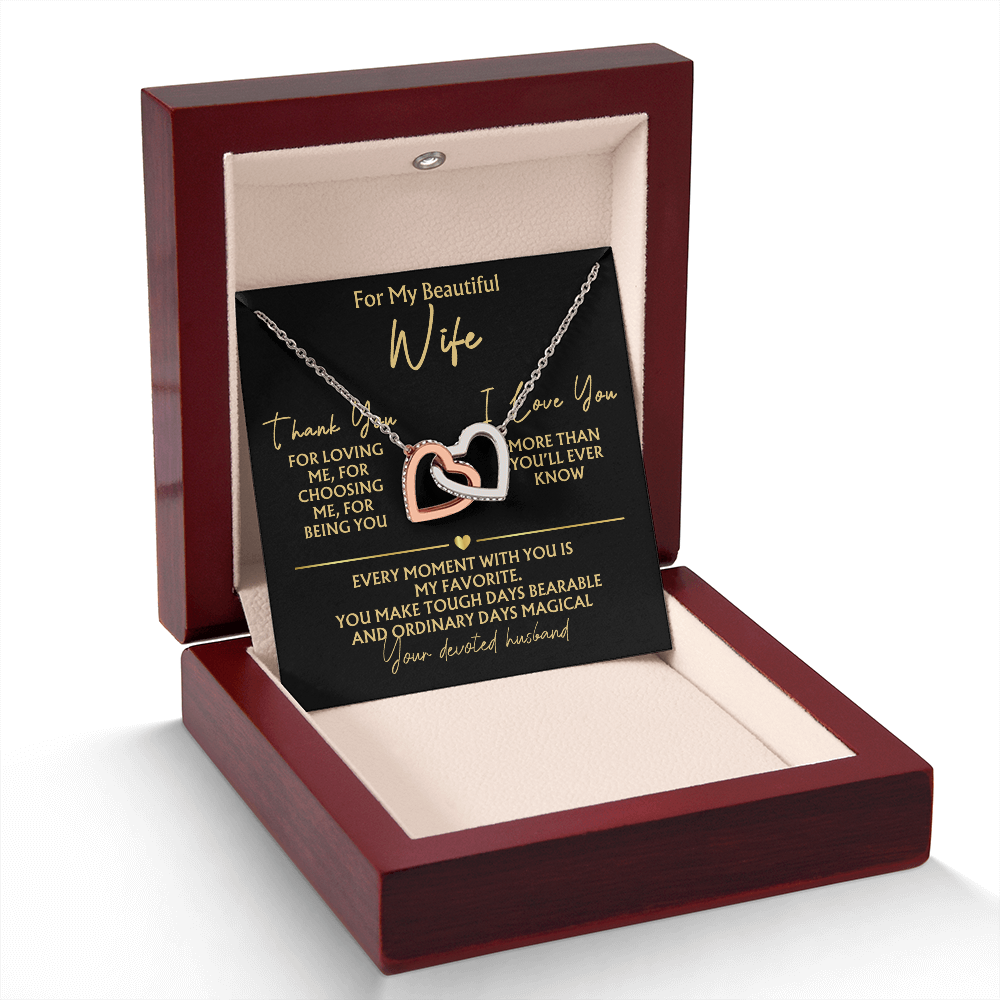 Romantic Necklace For Wife - Thank You, I Love You