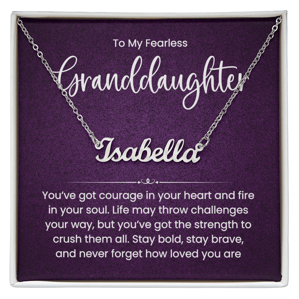 Personalized Name Necklace For A Fearless Granddaughter