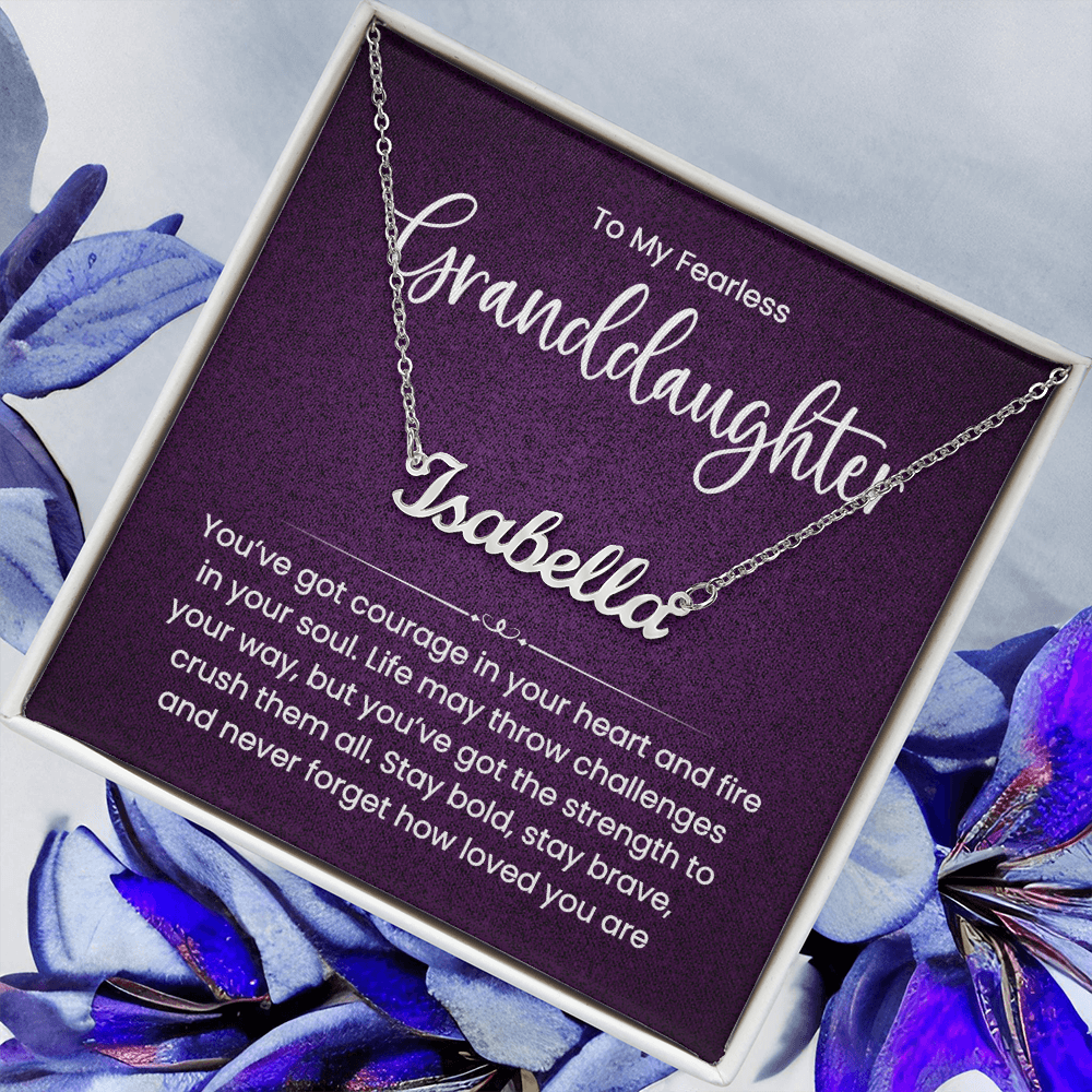 Personalized Name Necklace For A Fearless Granddaughter