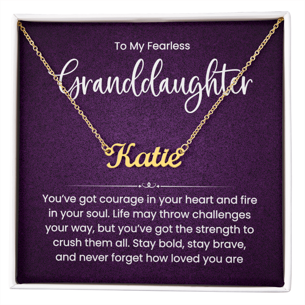 Personalized Name Necklace For A Fearless Granddaughter