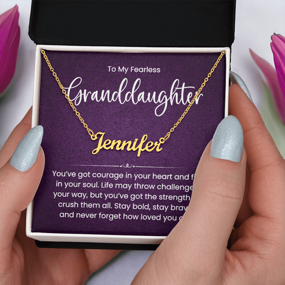 Personalized Name Necklace For A Fearless Granddaughter