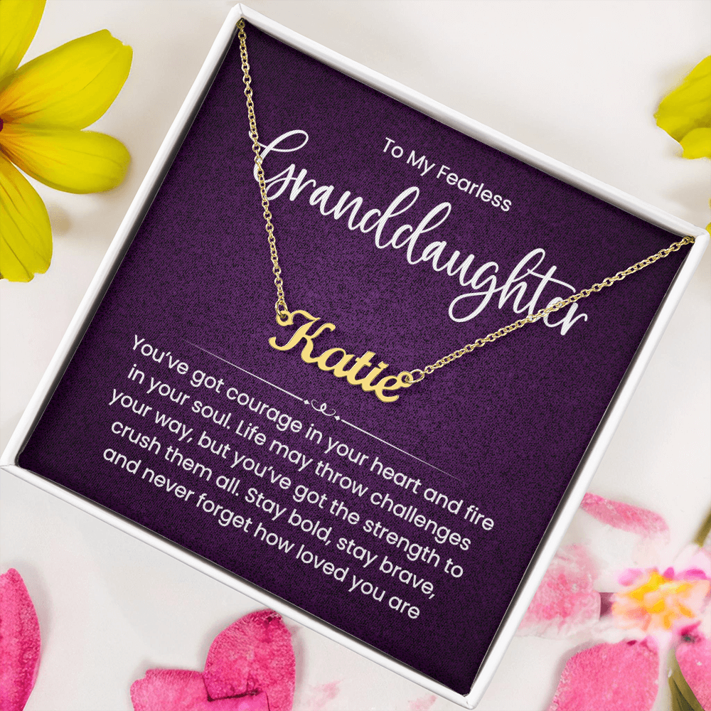 Personalized Name Necklace For A Fearless Granddaughter