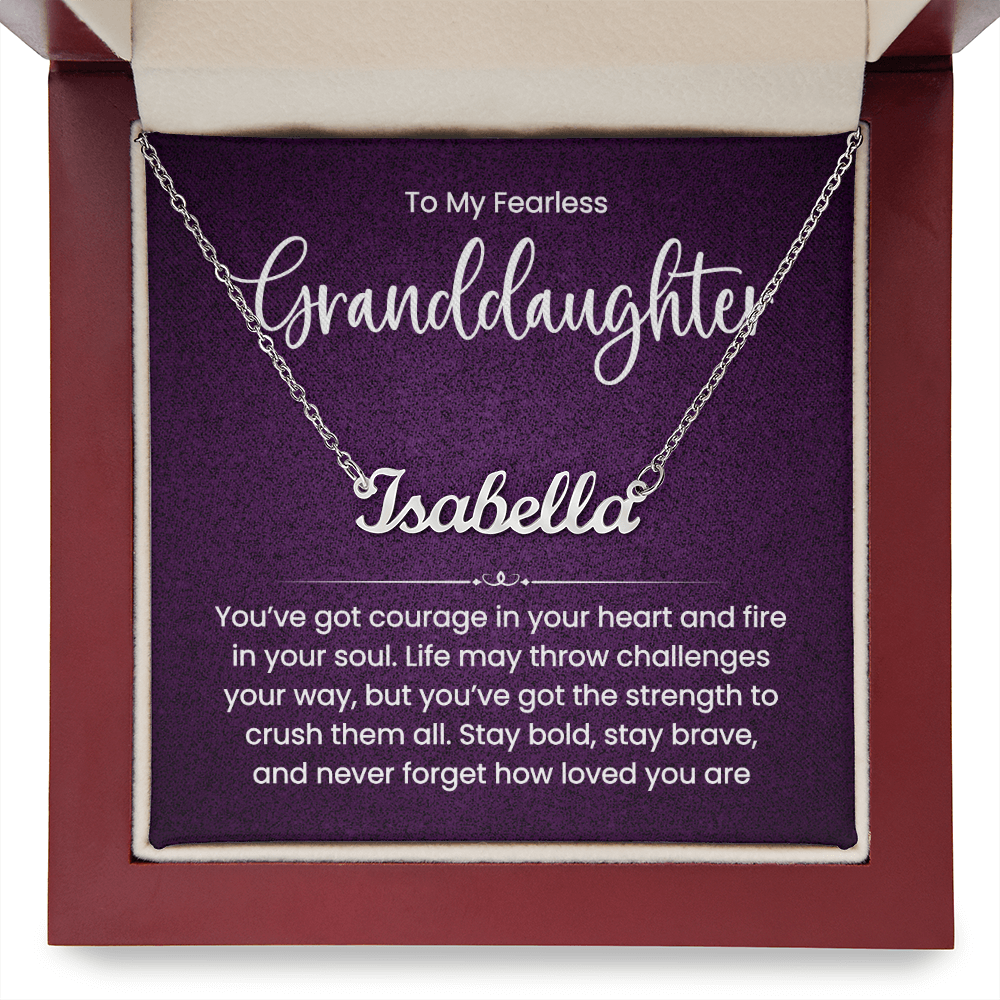 Personalized Name Necklace For A Fearless Granddaughter