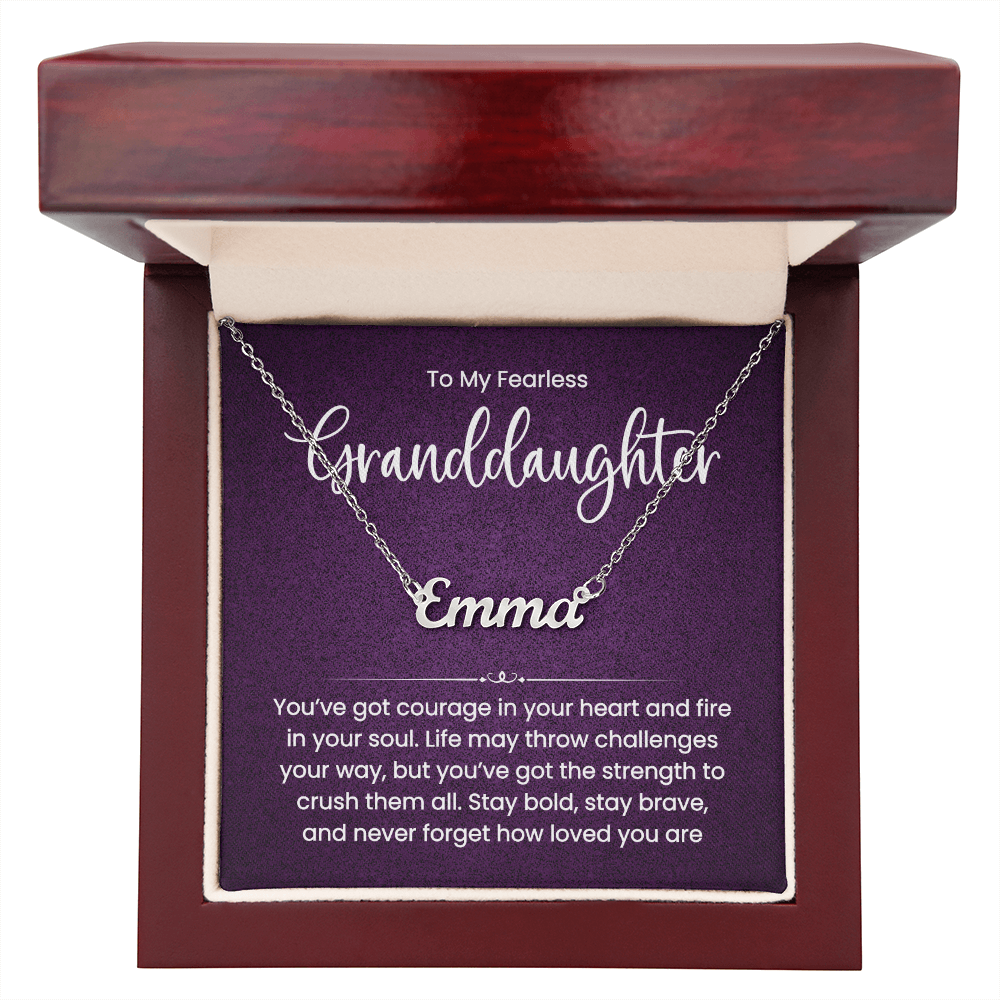 Personalized Name Necklace For A Fearless Granddaughter