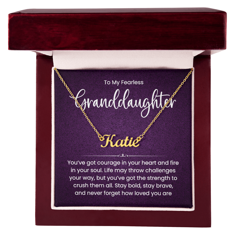 Personalized Name Necklace For A Fearless Granddaughter
