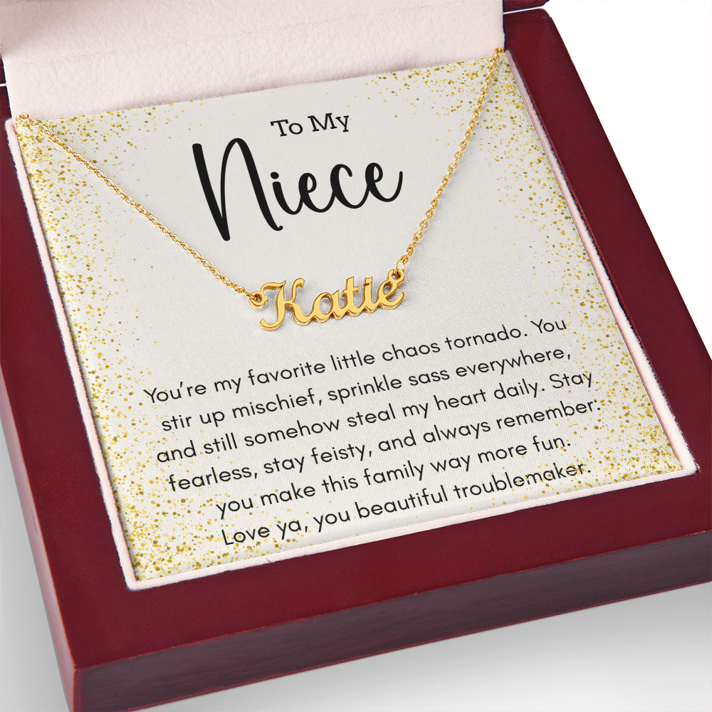 Personalized Name Necklace For A Sassy Niece