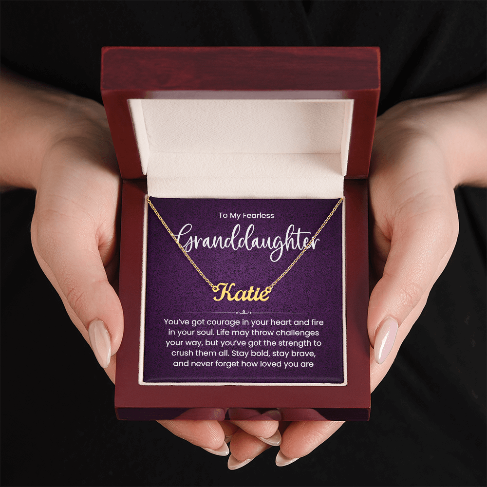 Personalized Name Necklace For A Fearless Granddaughter