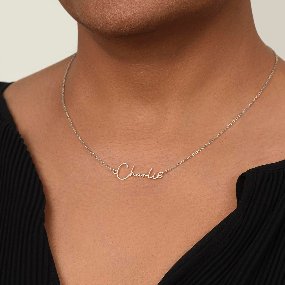 A Father's Promise – Custom Name Necklace for His Daughter