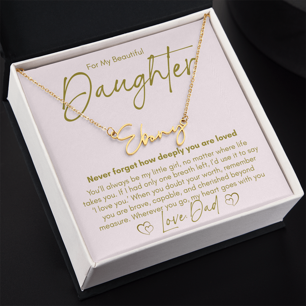 A Father's Promise – Custom Name Necklace for His Daughter