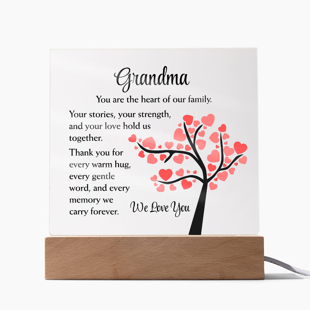 Sentimental Grandma Acrylic Keepsake — Heartfelt Display Piece
