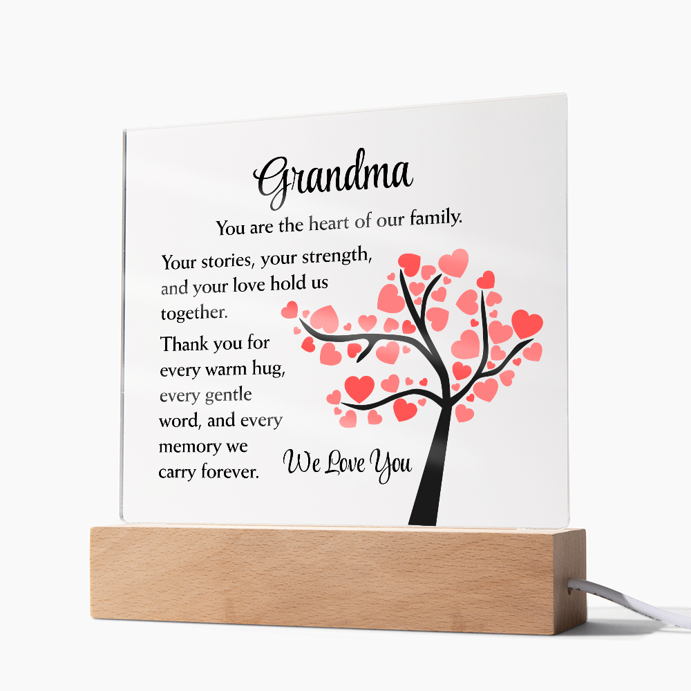 Sentimental Grandma Acrylic Keepsake — Heartfelt Display Piece