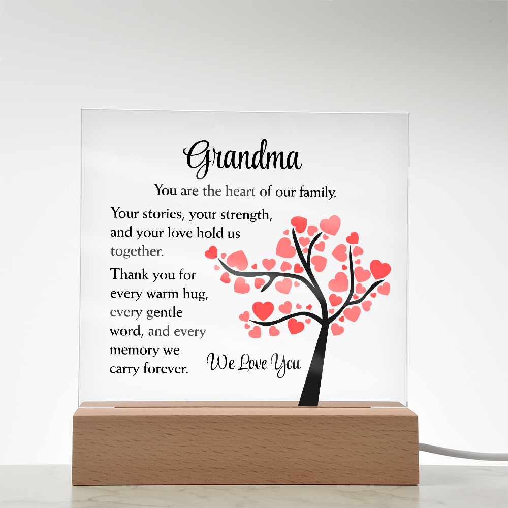Sentimental Grandma Acrylic Keepsake — Heartfelt Display Piece