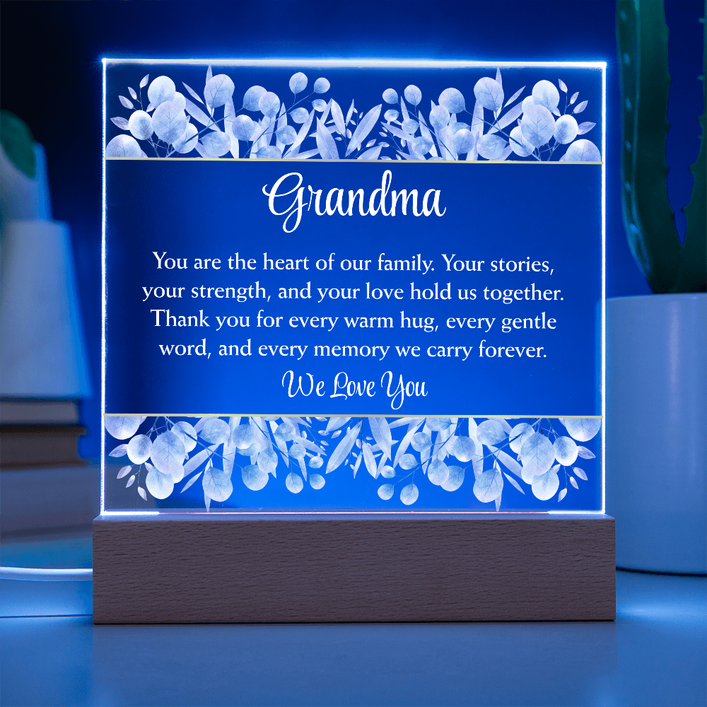 “The Heart of Our Family” Grandma Acrylic Plaque