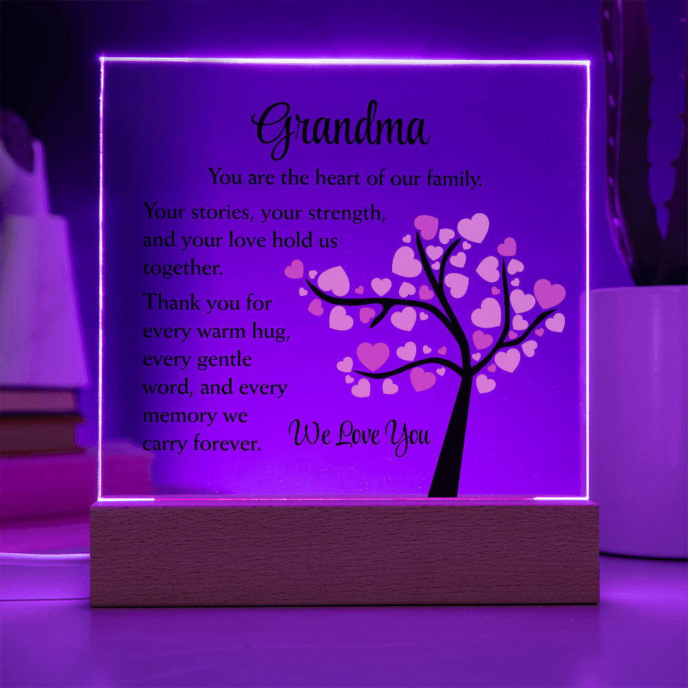 Sentimental Grandma Acrylic Keepsake — Heartfelt Display Piece